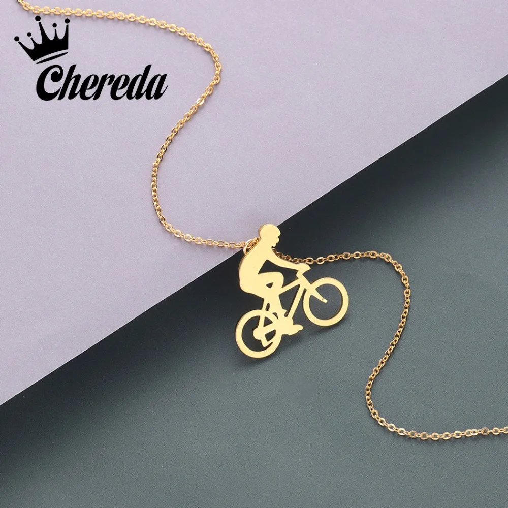 

Chereda Korean Stainless Steel Necklace&Pendants Chain Women Collar Smooth Charm Necklaces Clothing Accessories