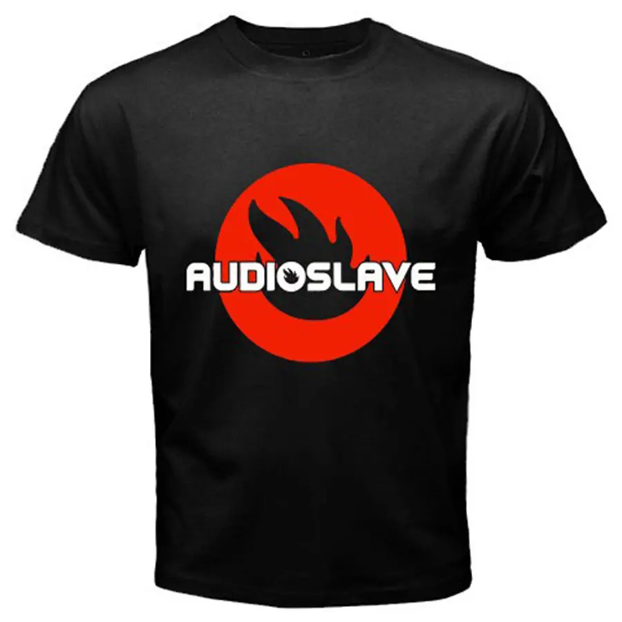 New AUDIOSLAVE Rock Band Logo Men's Black T-Shirt Size S M L XL 2XL 3XL | Мужская одежда
