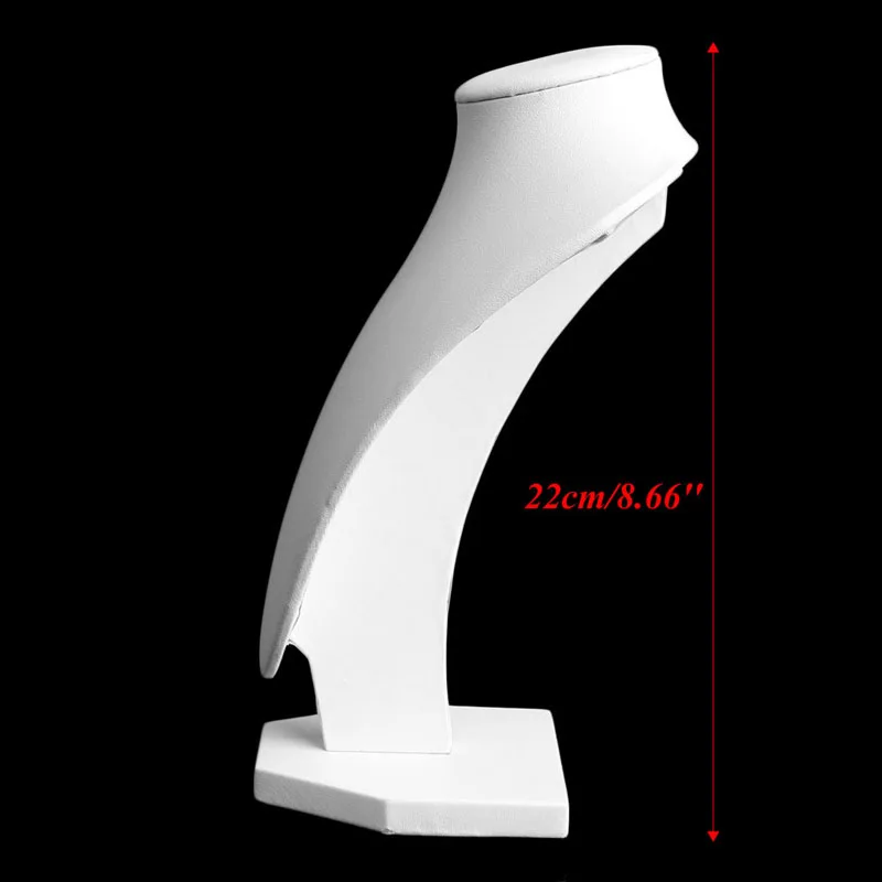 Искусственная кожа Манекен ювелирные изделия ожерелье Дисплей Держатель Шея Подставка-бюст витрина