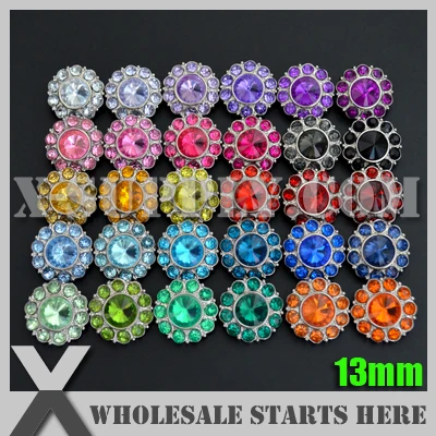 

Free Shipping 13mm Small Solid Color Acrylic Rhinestone Button/Assorted Colors For Baby Headband Flower