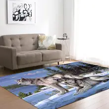 Креативный ковер с изображением животных волка, современный ковер для помещений, коврик для спальни, Детский ковер для гостиной, домашний декор для спальни
