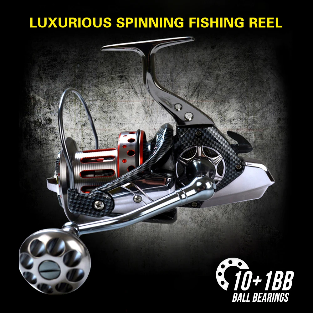 

10+1BB Ball Bearings 4.7:1 Lightweight Spinning Fishing Reel Tackle Aluminum Spool Foldable Handle Reels Fishing Tackle