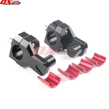 Universal CNC Off Road Motorcycle Clamp Raised Riser HandleBar Clamp Riser Fat Bar Clamp Riser for 22mm 28mm Free shipping 22mm 28mm motorcycle handlebar riser handle bar riser adapter stem riser 7 8 1 1 8 fat bar clamp for yamaha r1 r3 r6 for bmw