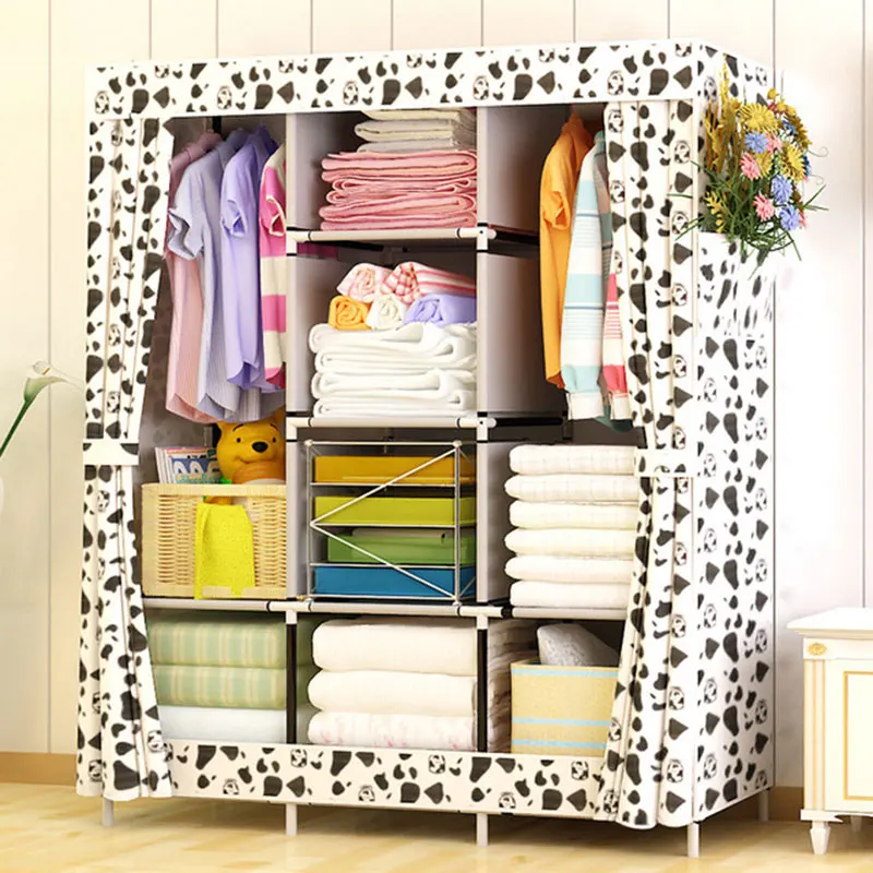 Современный минималистичный нетканый Тканевый шкаф для одежды складной пылезащитный шкаф для хранения одежды DIY сборочный шкаф мебель
