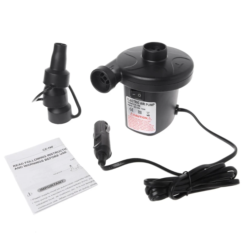 

4 Pcs/Set Electric Air Pump Portable Air Mattress Pump Inflator Deflator For Inflatables