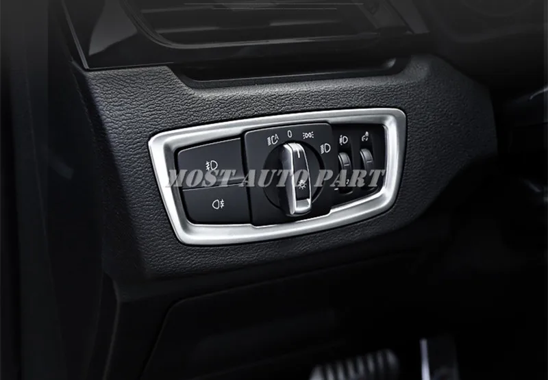 Нержавеющая сталь фар для кнопки переключателя КРЫШКА ДЛЯ BMW X2 F39 2017 2019|Лепнина