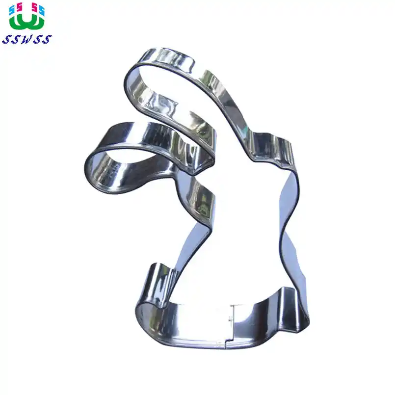 Coelho com orelhas longas, ferramentas de cortadores de fondant de decoração de bolo, biscoitos de páscoa sobremesas moldes de cozimento, venda direta