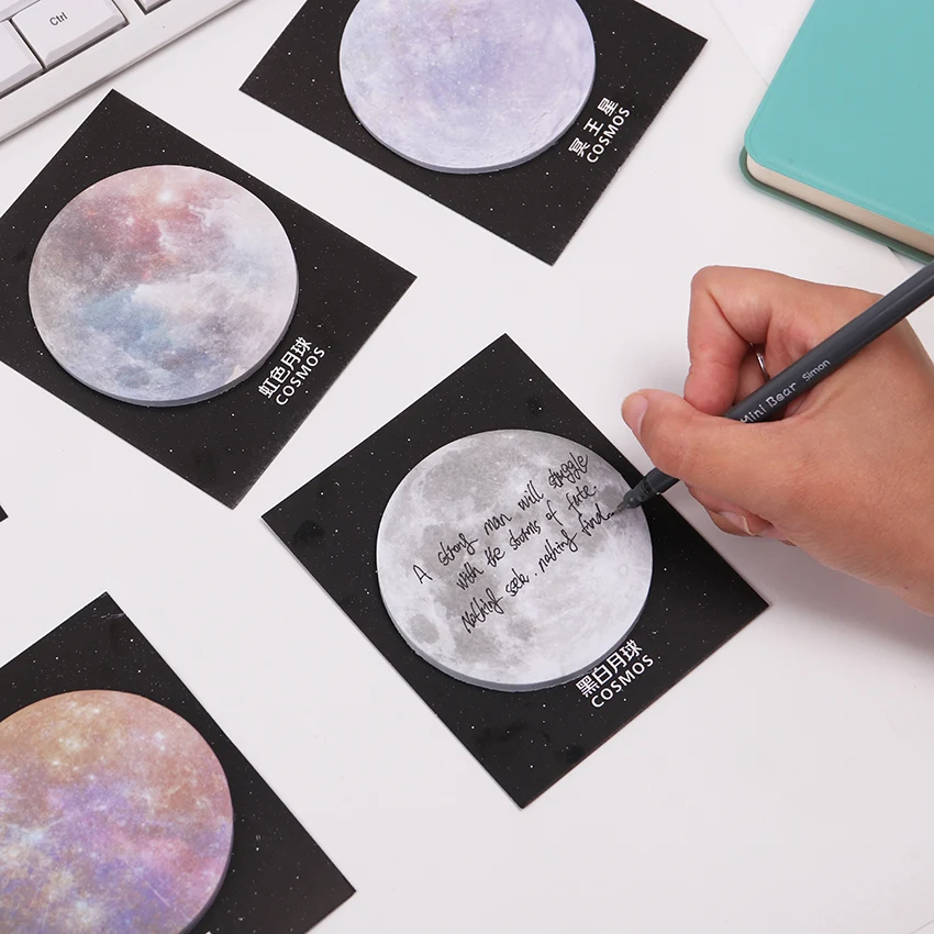 

1PC New To The Universe Earth Moon Mars Memo Notepad Notebook Memo Pad Self Adhesive Sticky Notes Bookmark
