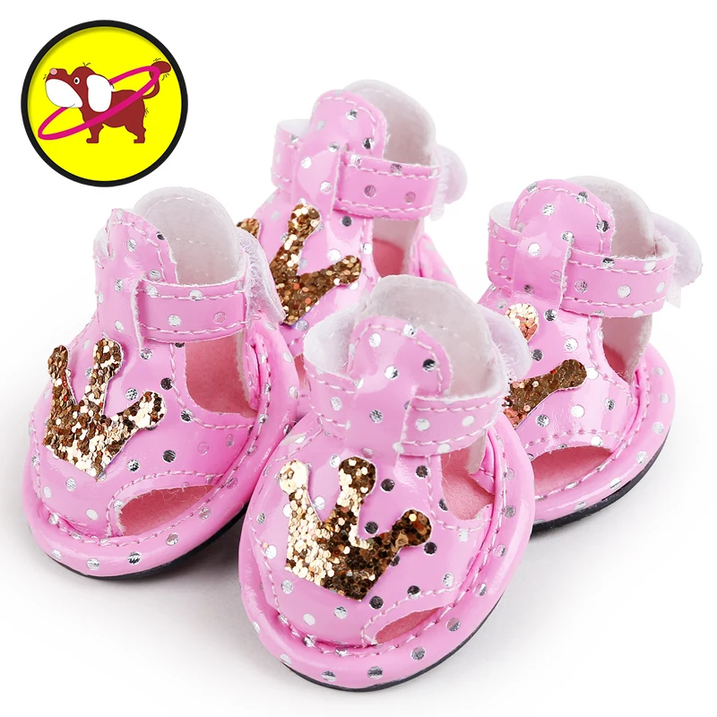 2017 petcircle new arrivals pet dog shoes summer cute crown dog shoes