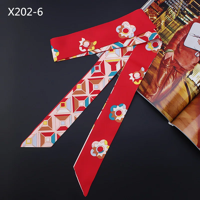 120 см * 5 шарф камелии Моделирование Шелковый узкий длинный шарф солнцезащитный крем разнообразие волшебный галстук одной ручке ленты