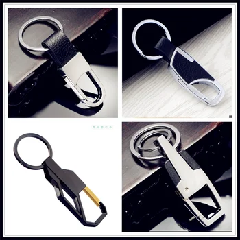 

leather Metal Car Key Ring Chain Keychain for Volkswagen vw 07 EOS 2.0 TF Phaeton 6.0 EOS 2.0 FS Touareg PTouareg Touran