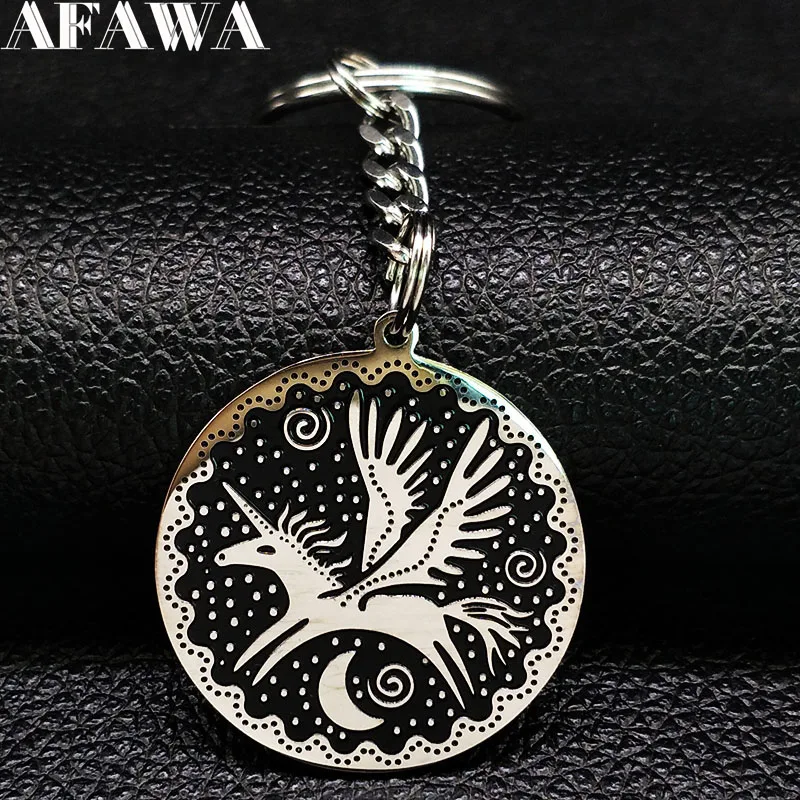 

2019 New Fashion Unicorn Stainless Steel Keychains for Women Silver Color Pendant for Key Jewelry llavero unicornio K77408B