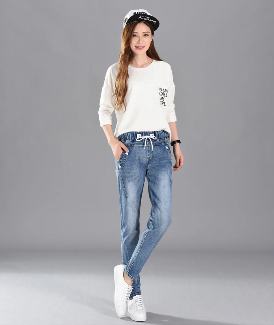 17 Summer Casual Jeans For Women Jeans With High Waist Harem Pants Ladies Ripped Damen Jeans Blue 5xl Loose Boyfriend Jeans Loose Boyfriend Jeans Boyfriend Jeansjeans For Women Aliexpress