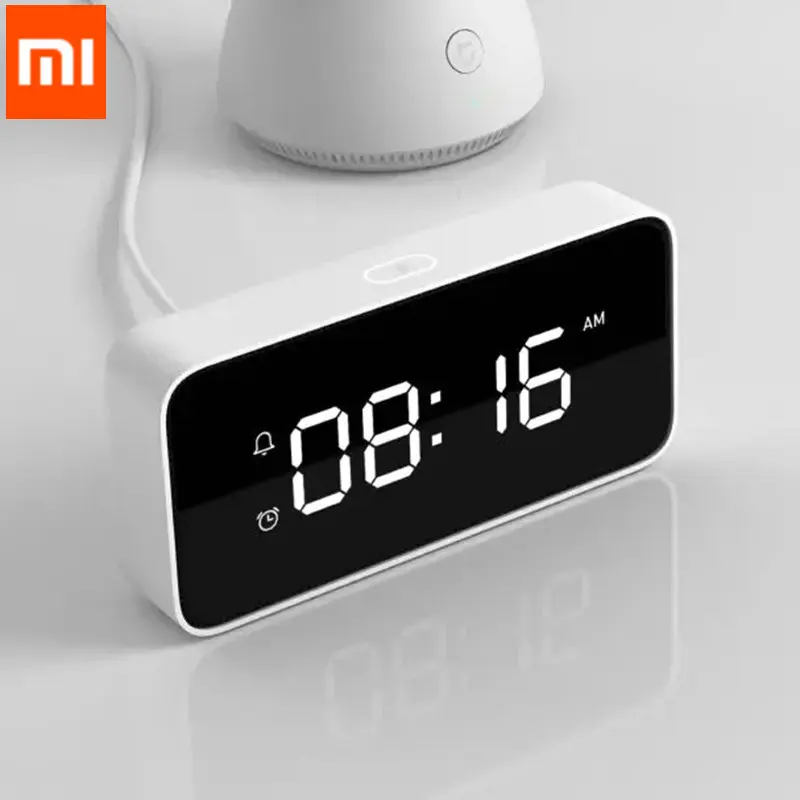 

Xiaomi Xiaoai Smart Voice Broadcast Alarm Clock ABS Table Dersktop Clocks AutomaticTime Calibration work with mi home app