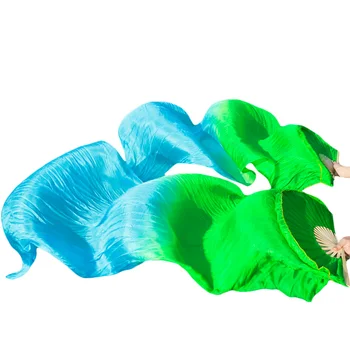 

Real Silk/Imitation Silk Dance Fans 1 Pair Left+Right hand Handmade Dyed Unisex Belly Dance Fans Dance Performance Props