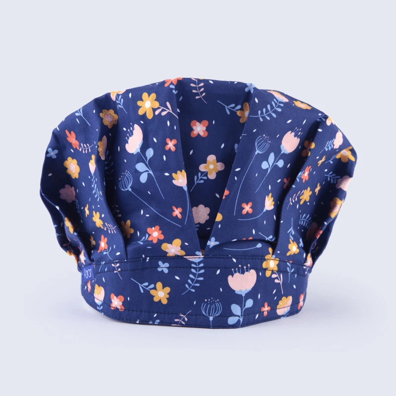 

Traditional Bouffant Surgical Hat Scrub Caps Chef Cook Work Cap Clock Cotton Elastic Adjustable OR Nurse Dentist Medical Hats
