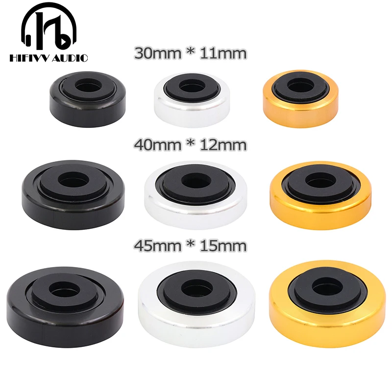 

HIFI audio amplifier Speaker Feet Spikes PC Machine Mats Pads 4PCS Diameter 30mm height 11mm Power amplifier Aluminum feet