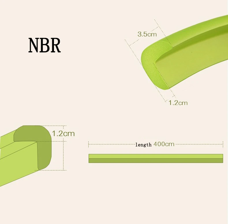 400 см экологически чистый материал бутадиен-нитрильный каучук анти-столкновения бар для детей Безопасности стол угловой стены прилипания