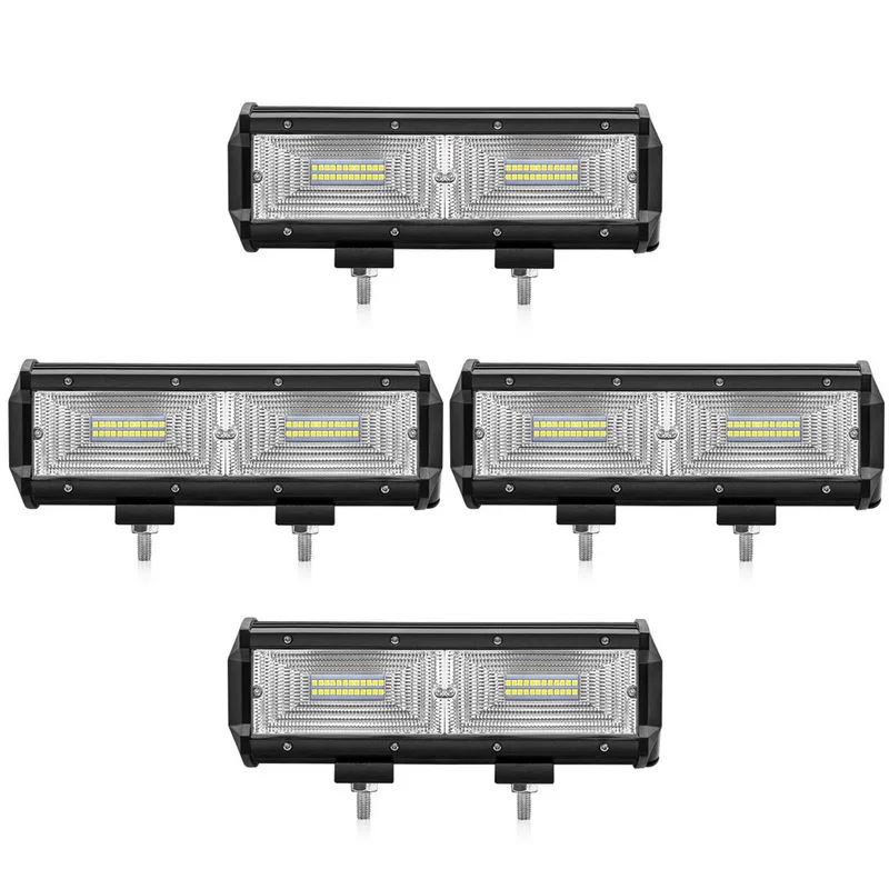 

Safego 4 pcs 144W Led Work Light Bar Mirror Spot Beam For Driving Offroad Boat Car Tractor Truck SUV ATV 12V 24V Off-Road White