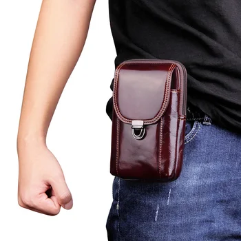 

Vertical Waist Bag Holster Genuine leather Phone case Doogee S90 S80 S70 Lite S60 S40 Blackview BV9700 Pro Cases Belt Clip cover