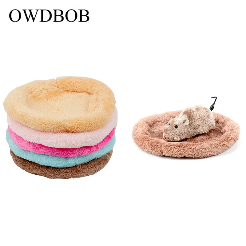 

OWDBOB Lovely Pet Guinea Pig Cage Mat Small Animal Hedgehog Hamster Cage Winter Warm Soft Pet Rabbit Rat Sleeping Bed House