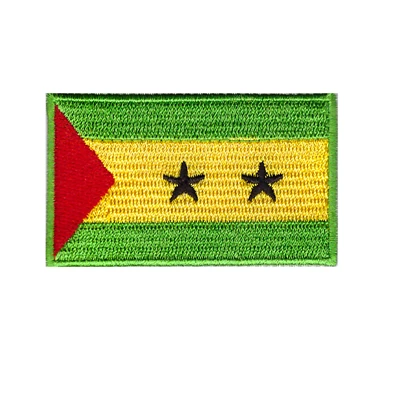 Африканский Национальный флаг железа на заплатка, вышивка, лоскутный для одежды горячие аппликации мотивы нашивка-аппликация для одежды - Цвет: sao-tome-principe