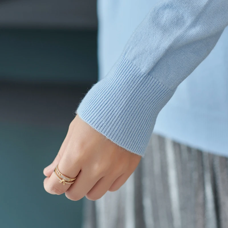 Spring winter round neck Cashmere wool sweater  autumn women solid large long sleeve pullovers Knit pullover plus size