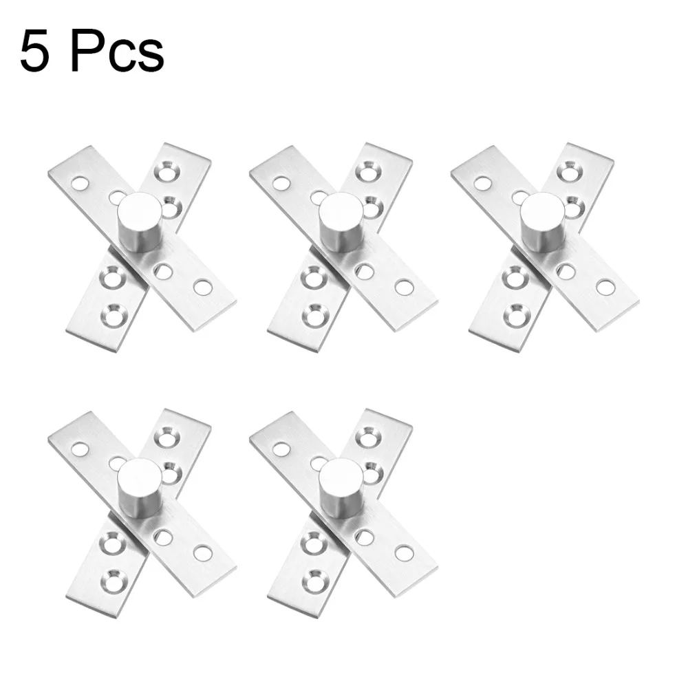 

Uxcell Hot Selling 2sets Stainless Steel 75x17x22 / 100x24x25mm 360 degree Good Hiding Effect Door Pivot Hinge Silver Tone