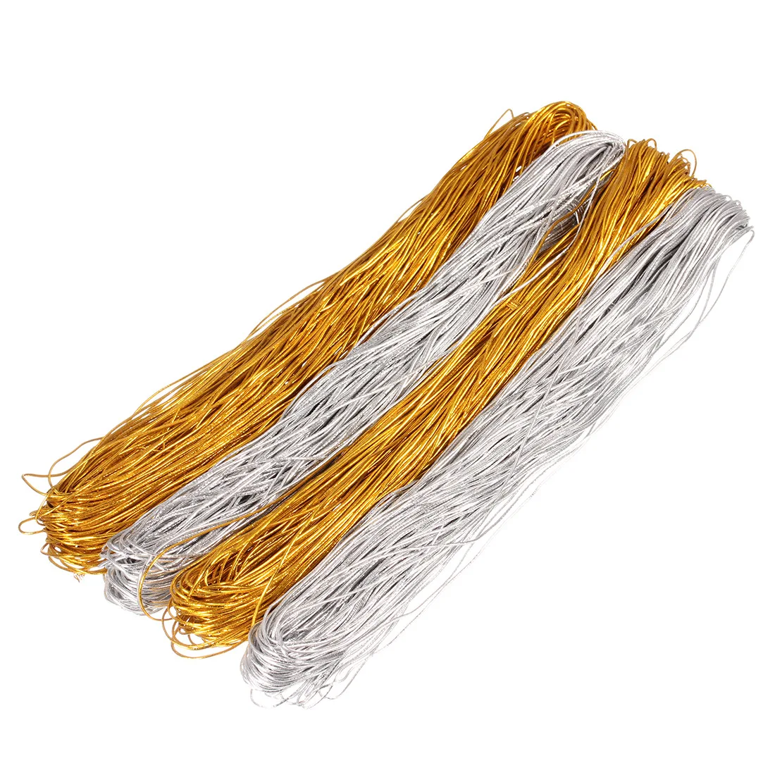 

1 Mm Gold Silver Thread Elastic Rope For Jewelry Tag Elastic Line Elastic Rope Core Rope 2 Colors Length 50 M