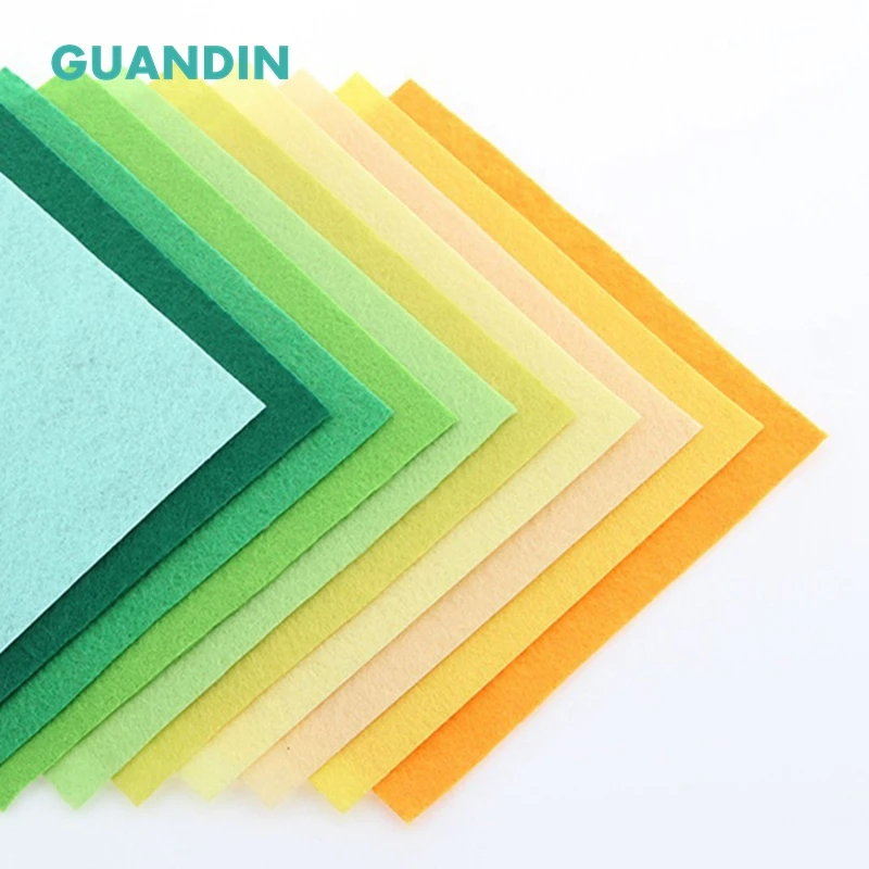 GuanDin, войлок/нетканый материал на основе полиэстера/толщина 1 мм/смешанный сплошной цвет/для DIY Швейные игрушки, ремесла куклы/40 шт. упак./см 15 см x см 15 см