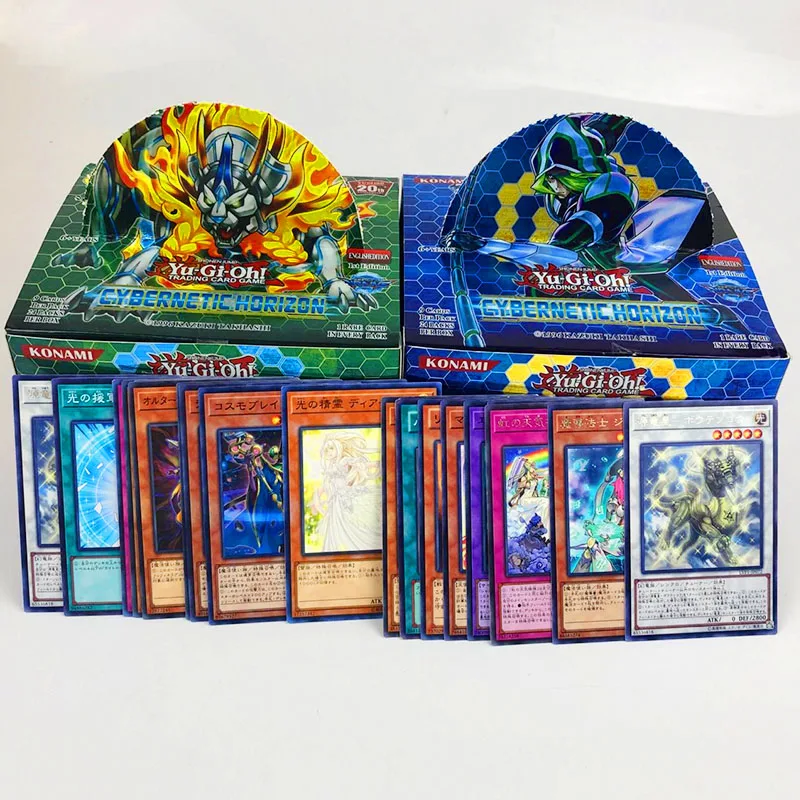 54 шт. 216 шт./компл. аниме Япония Yu-Gi-Oh! Игра карты коробка игра юджиох карты(Япония) для мальчиков и девочек, yu-gi-ой коллекция карт для удовольствия