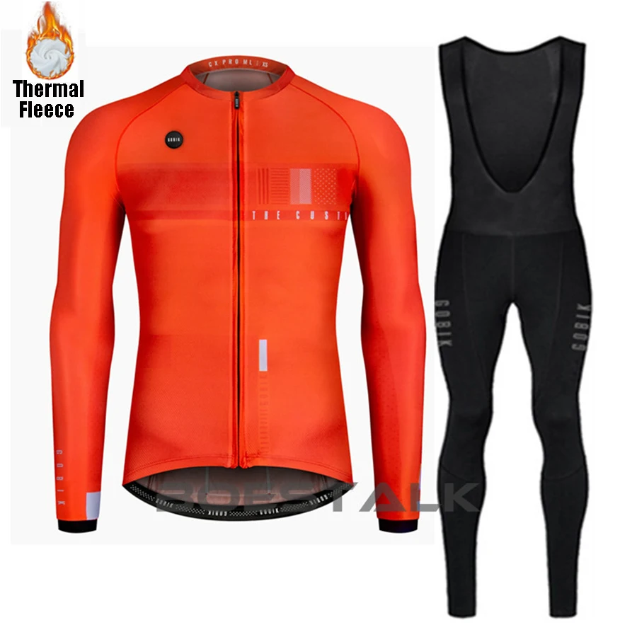 

gobik roupa ciclismo go pro 2019 winter thermal fleece long sleeve set bike winter cycling clothing Warm jacket ciclismo ropa