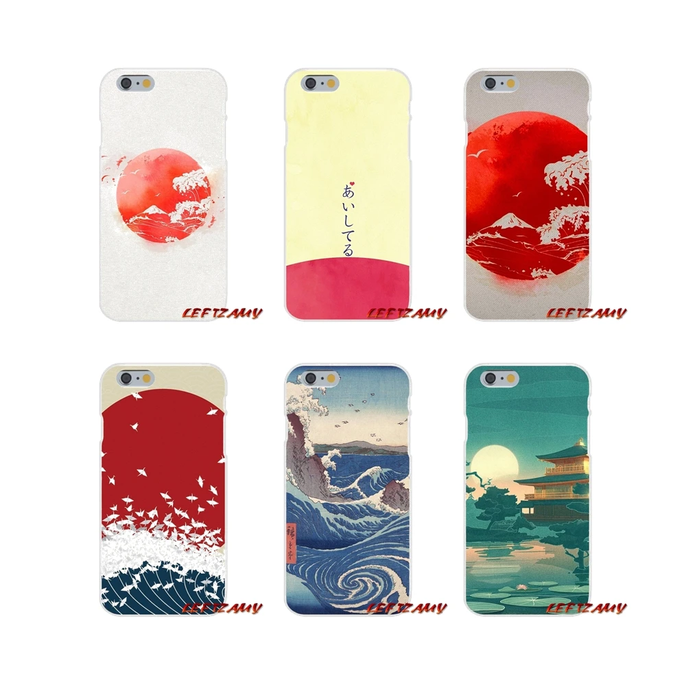 Для Samsung Galaxy A3 A5 A7 J1 J2 J3 J5 J7 2015 2016 2017 Wave Art японские зеленые аксессуары чехлы для