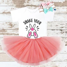 family shirts matching outfits big sister little sister fashion 2019 easter mommy and me little girl clothes cartoon bunny little big girl