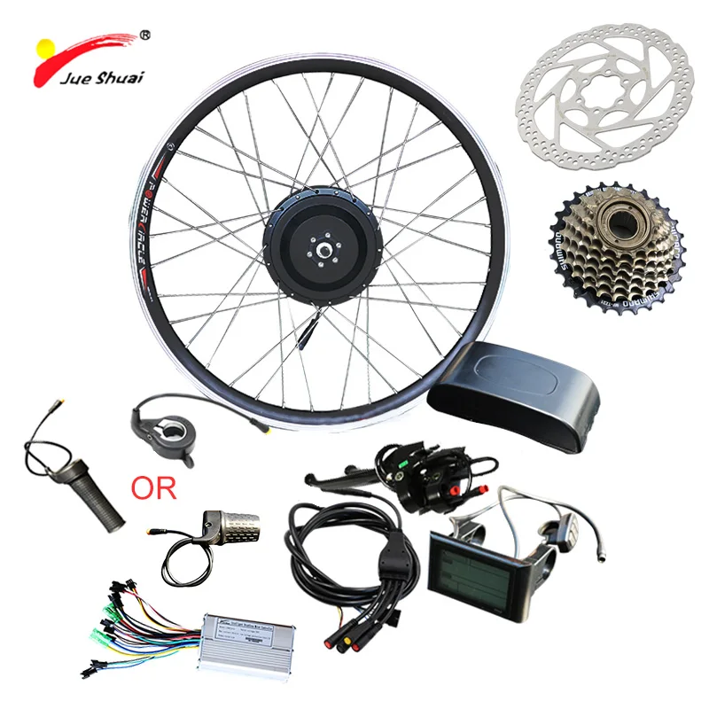 Excellent JS 36V 500W LCD/LED Electric Bike Kit Front Motor Wheel for Mountain Bike 26" 700C Hub Electric Motor for Bicycle Free Shipping 0