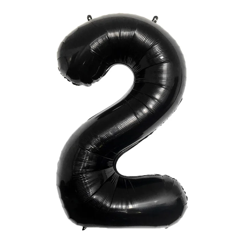 40 32 16 дюймов черные цифры фольгированные шары украшения на день рождения цифра Гелиевый шар юбилей фигурные шары детский душ воздушный шар