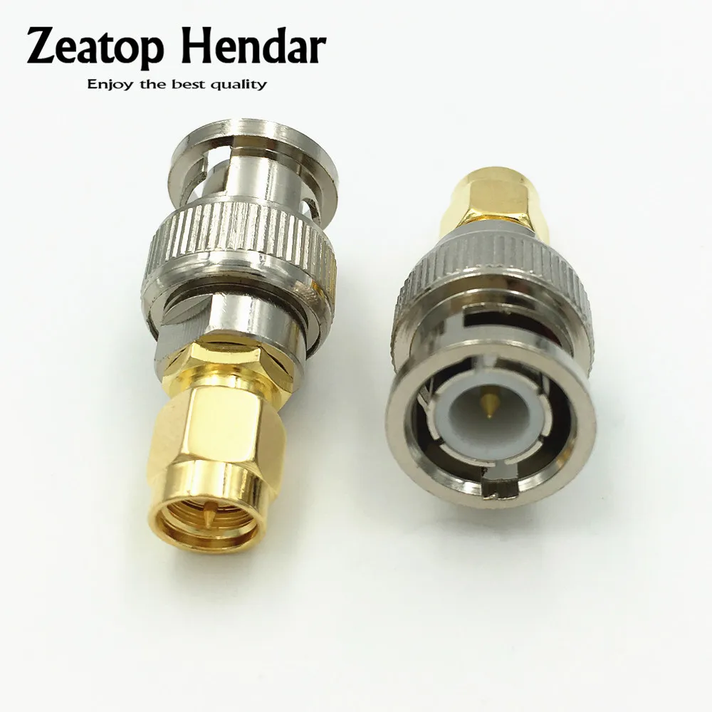 10 шт. латунь BNC штекер SMA Jack RF коаксиальный адаптер прямой разъем|plug adapter connector|plug