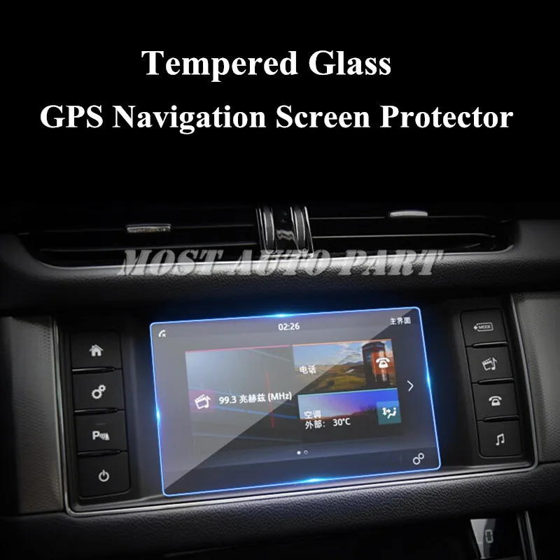 8.0" Tempered Glass GPS Navigation Screen Protector For Jaguar XF X260