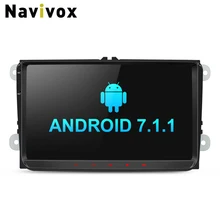 Navivox 4 core 9 »Android7.1.1 2din автомобиля видео плеер для VW для Skoda GPS Радио 1024*600 RDS/SWC/BT/WiFi/HD1080P no dvd