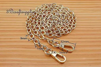 

Purse chain metal purse chain shoulder chain heavy duty light gold 106 cm CF90