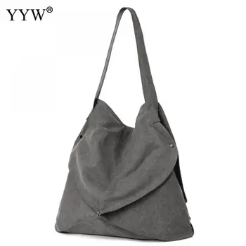

Top Quality Women handbag Casual Canvas Tote Bag Solid Female Bucket Shoulder Bags Big capacity Handbag fashion travel shopping