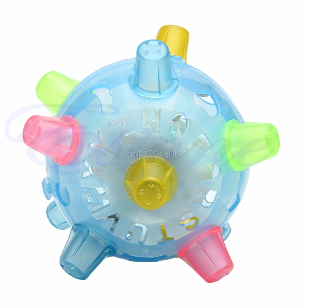 Прыжки Joggle мигающий светильник вверх подпрыгивающий вибрирующий звук музыкальная игрушка прыгающий мяч# H055