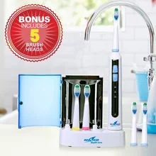 Rechargeable Sonic Electric Toothbrush 6 brush heads UV Sanitizer Adult Waterproof IP7 Tooth brush Oral Care Sets sg-908