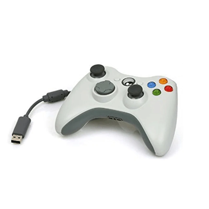 Проводной контроллер для microsoft xbox 360 с usb-кабелем, геймпады, проводной джойстик, игровой контроллер, геймпад для xbox 360 - Цвет: White