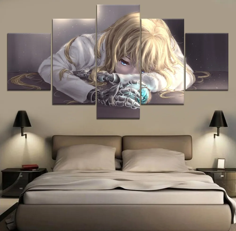 Violet Evergarden животные аниме HD принт Декор картина холст настенная живопись 5 шт. для