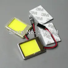 50 шт./лот белый 4 Вт COB Чип светодиодный светильник для салона автомобиля алюминиевый корпус 12 В, Автомобильный светодиодный панель