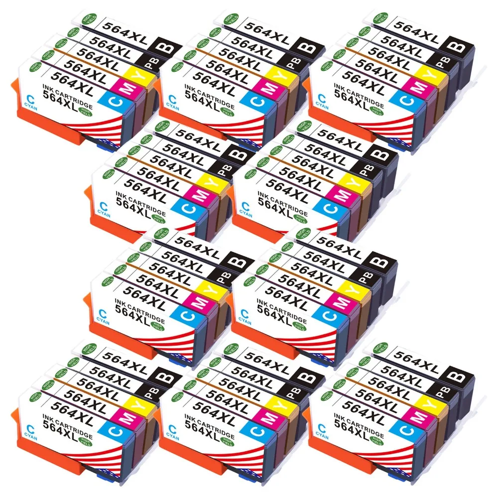 

TONER KINGDOM 50pcs/set 564 XL Ink Cartridge For HP 510 5510 5520 5514 6510 c510 Premium e-ALL-in-One C310a Printer