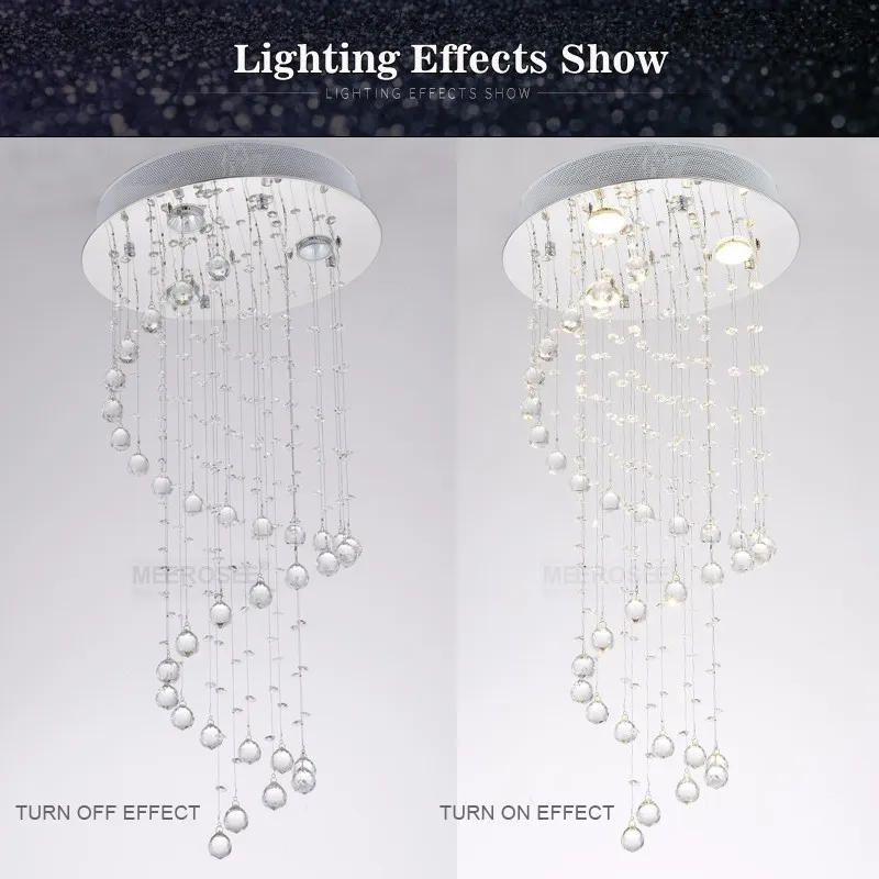 Современные Sprial хрустальная люстра светильник блеск кристаллов лестница лампы для лестниц и потолок подскажите груза 100% гарантия