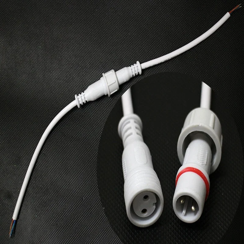 

5/10/20/50 pairs/ pack 2Pin White wires 2pin Male to Female Connector Cable for single color LED Strip modules Light Waterproof