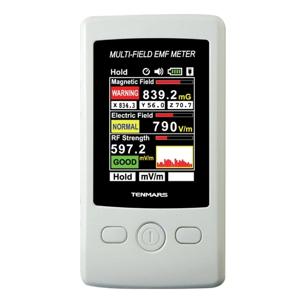 

Gauss 3-axis Magnetic Electric RF Field Strenght Digital Electromagnetic Radiation Detector TM-190 Multi-Field EMF Meter TM190
